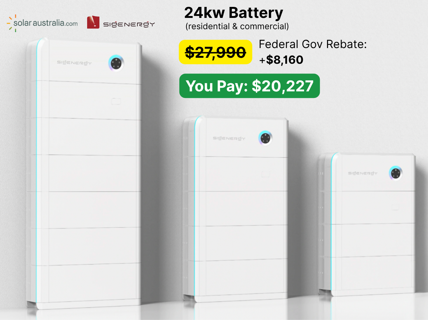 (Deposit) SigenStor Stackable Battery With Rebate